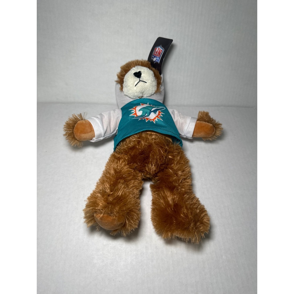 Good Stuff NFL Miami Dolphins Teddy Bear Plush 13 inch Hooded Sweatshirt NWT